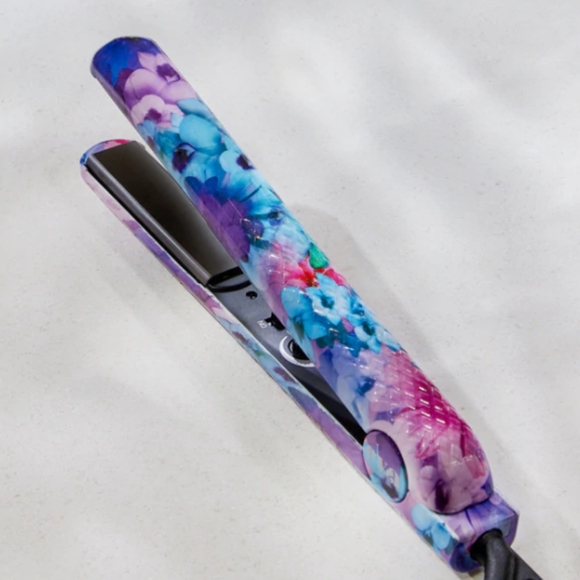 Eva NYC Floral Frenzy Healthy Heat Ceramic Styling Iron/ Flat Iron - Picture 2 of 3